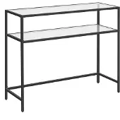 Vasagle Table Console 2 Niveaux, Noir
