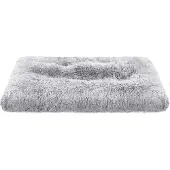 Feandrea Lit pour chien , coussin pour chien, tapis doux pour chien, peluche longue, 122 x 74 cm, rembourrage moelleux, lavable, multifonctionnel, gris dégradé, modèle PGW204G01
