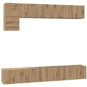 vidaXL Ensemble de meubles TV mural 5 pcs Artisan-Chêne Bois composite