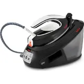 Tefal EXPRESS ANTI-CALC Centrale vapeur, collecteur de calcaire amovible, 450 g/min. Débit vapeur, pression puissante de 6,5 bars, technologie Smart Temp, mode éco, réservoir d'eau de 1,8l, noir/blanc