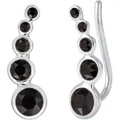 Elli Boucles d'oreilles 'Climber' noir / argent