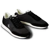 Calvin Klein Baskets basses 'Essential Retro Mixed Texture' noir / blanc