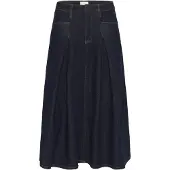 Cream Jupe 'Robina' bleu denim