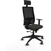 Piqueras Y Crespo Chaise de bureau avec appui-tête 1D066G1 Noir