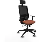 Piqueras Y Crespo Chaise de bureau avec appui-tête 1D066G1 Marron