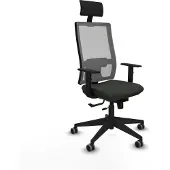 Piqueras Y Crespo Chaise de bureau avec appui-tête 1D066G1 Noir