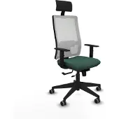 Piqueras Y Crespo Chaise de bureau avec appui-tête 1D066G1 vert