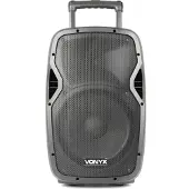 VONYX AP1200PA Système Sono portable 30cm Bluetooth USB SD MP3 VHF Batterie