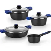 BRA Advanced pan set for all heat sources including induction black, Poêle + casserole, Noir