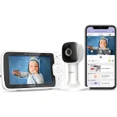 Hubble Babyphone connecté Connected Nursery Pal avec caméra, écran de 5 pouces et communication bidirectionnelle