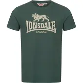 Lonsdale T-Shirt 'St. Erney' crème / vert foncé