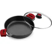 BRA Nouveauté | Batterie de 7 pièces en fonte d'aluminium avec revêtement antiadhésif, adaptée à tous les types de cuisinières, y compris les cuisinières à induction