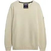 Superdry Femme Pull Col V OverTaille White Taille: 42