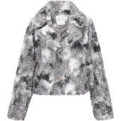 IZIA Veste mi-saison 'Fashion Look' gris / gris foncé / blanc