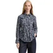 Tom Tailor Chemisier beige / marine / blanc