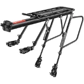 RockBros Porte-vélos stable avec fonction de rangement et de selle et feu arrière LED noir