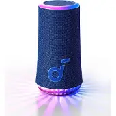 Anker SoundCore Glow Haut-parleur portable sans fil, 30 W, 18 h d'autonomie, son à 360°, IP67, bleu