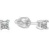 Beneto Boucles d'oreilles minimalistes en argent AGUP1683S (L), (Argent)