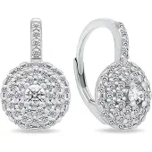 Brilio Silver - Superbes boucles d'oreilles en argent avec zircons EA12, (Argent)