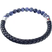 Tommy Hilfiger Originálnàkožený náramek se sodalitem 2790475, (23 cm, Cuir)