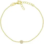 Brilio Argent - Un bracelet en argent plaqué or adapté avec des zircons BR38Y