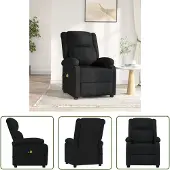 The Living Store Fauteuil de massage électrique noir tissu