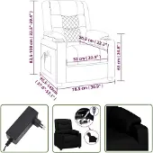 The Living Store Fauteuil relax électrique noir similicuir