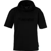 Kempa Black & White Hooded Short Sleeve T-shirt Noir M Homme