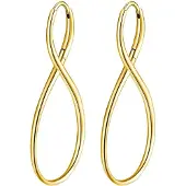 Brosway Boucles d'oreilles stylées en or plaqué Infinity Ribbon BBN28 (L)