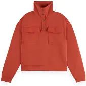 Scotch & Soda Tencel Utility Sweatshirt Orange S Femme