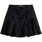 Desigual Femmes, Jupe, Black Polyester Women Skirt, Noir, (XS)