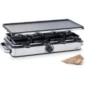 Lacor Gril à raclette, Appareil à raclette, Argent, Noir