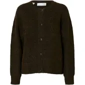 Selected Cardigan 'SLFLULU' brun foncé