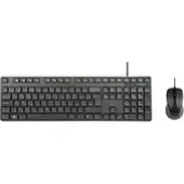 Targus AKM622UK, Full size (100%), Cable, USB, QWERTY, Black, Includes mouse