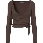 Pieces T-shirt 'PCROYA' marron