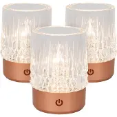 Lucide Lampes de table rechargeables Lily Jeu de 3 pièces en cuivre