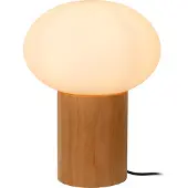 Lucide Lampe de table scandinave Birtle bois avec blanc