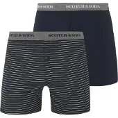 Scotch & Soda Modal Knit Boxers 2 Units Bleu,Gris XL Homme