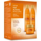 KATIVA Kit de lissage post-brésilien Kit de lissage post-cératine 2 x 225 ml + 150 ml