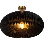 Lucide ARMONI – Plafonnier à encastrer, design plat – Ø 52 cm – 1 douille E27 – Noir