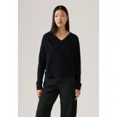 Levi's pour femme. 0046F-0000 Pull Supersoft noir (S), Casuel, Coton