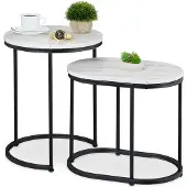 Relaxdays 2x tables-d'appoint (40 x 51 cm)