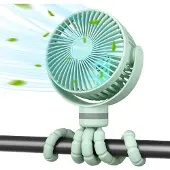 MOMCOZY Fan de poussette, Ventilateur, Vert