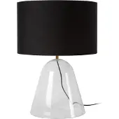 Lucide Lampe de table Campana Verre avec abat-jour noir 25 cm