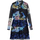 Desigual Robe-chemise mélange de couleurs / noir