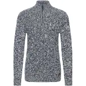 !Solid Pull-over 'SDRichart' marine / blanc