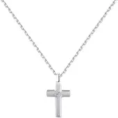 Brosway Élégant collier en acier avec un backliner croisé BBC04, (Acier inoxydable)