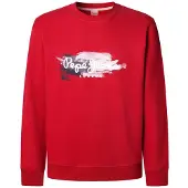 Pepe Jeans pour homme. PM5800026 Sweat Trey rouge (XL), Casuel, Coton