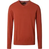 Casamoda Pull Col V Brique Orange taille XXL
