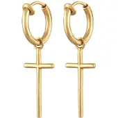 Elli Boucles d'oreilles 'Kreuz' or